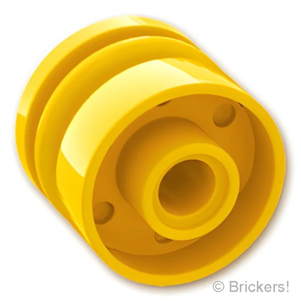 LEGOR パーツ 4490142/6109681 ホイール 18mm x 14mm - ピンホール：[Yellow / イエロー] 55981-024 の商品ページ｜レゴRパーツ バラ売りのブリッカーズ