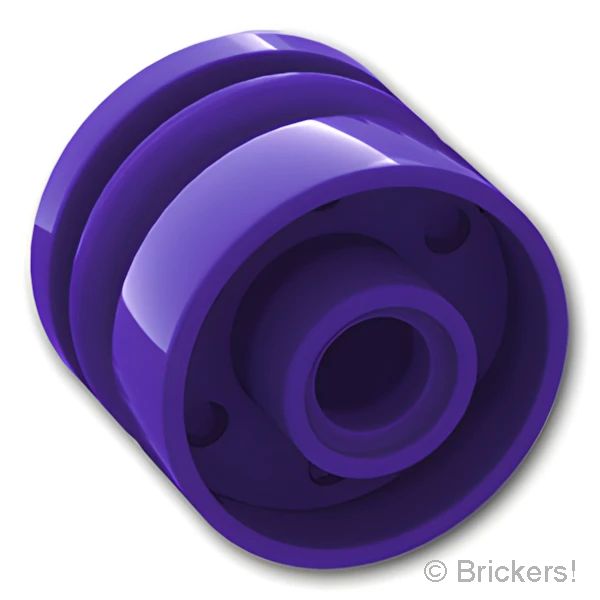 LEGOR パーツ 6187077/6327074 ホイール 18mm x 14mm - ピンホール：[Dark Purple / ダークパープル] 55981-268 の商品ページ｜レゴRパーツ バラ売りのブリッカーズ