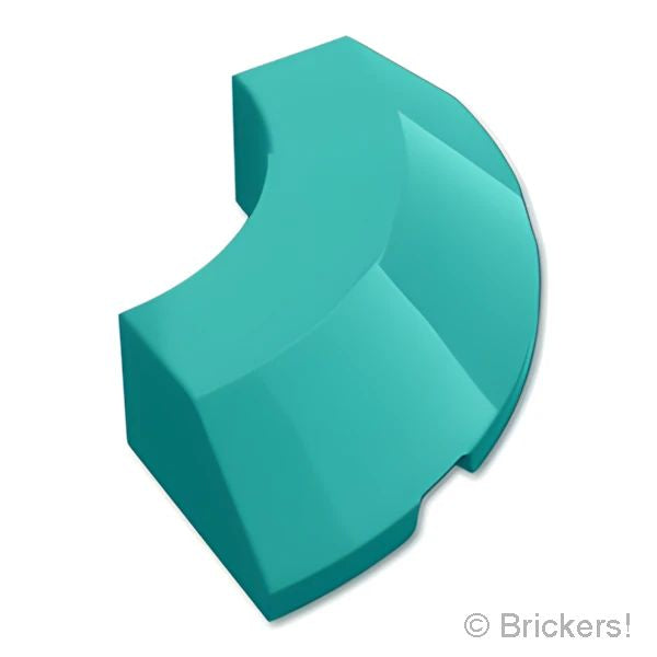 LEGOR レゴ パーツ 6560606 ブロック ラウンド コーナー 4 x 4 - スロープ45°エッジ：[Dark Turquoise / ダークターコイズ] 5649-107 