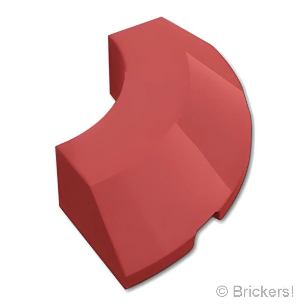 LEGOR パーツ 6546171 ラウンド コーナー ブロック 4 x 4 - スロープ45°エッジ：[Dark Red / ダークレッド] 5649-154 の商品ページ｜レゴRパーツ バラ売りのブリッカーズ
