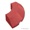 ブロック ラウンド コーナー 4 x 4 - スロープ45°エッジ：[Dark Red / ダークレッド]