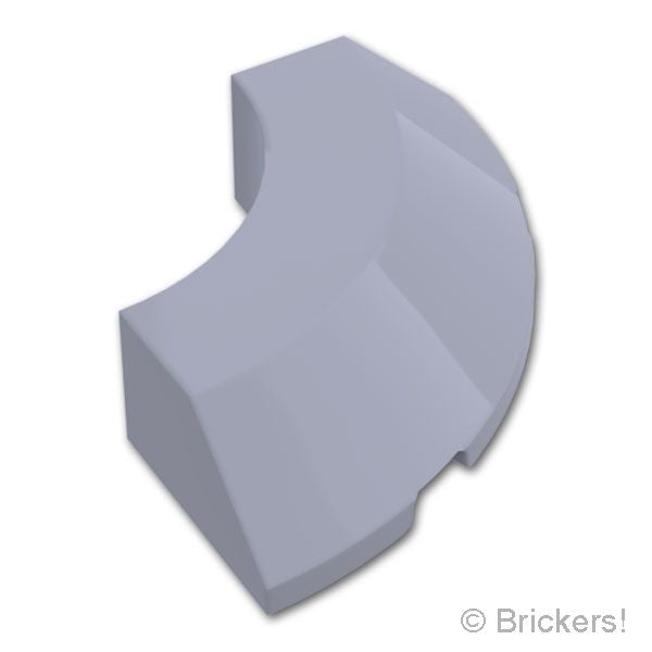 LEGO&reg; パーツ 6537856 ブロック ラウンド コーナー 4 x 4 - スロープ45°エッジ：[Light Bluish Gray   グレー] 5649-194