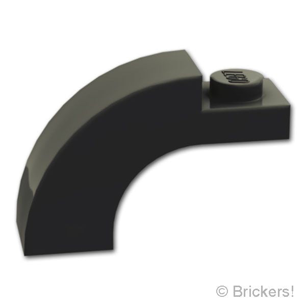 LEGO® パーツ 6523044 アーチ ハーフ 1 x 3 x 1 2/3 - カーブトップ：[Black / ブラック] 5843-026 