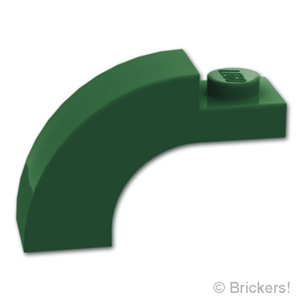 LEGO® パーツ 6540221 アーチ ハーフ 1 x 3 x 1 2/3 - カーブトップ：[Dark Green / ダークグリーン] 5843-141 