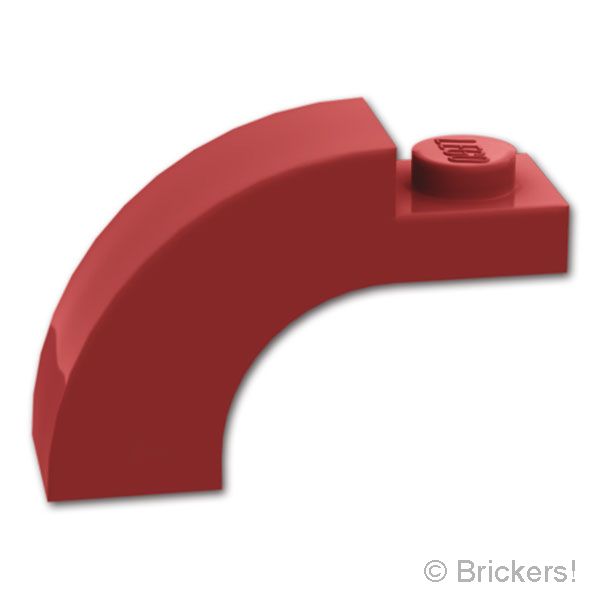 LEGO® パーツ 6544517 アーチ ハーフ 1 x 3 x 1 2/3 - カーブトップ：[Dark Red / ダークレッド] 5843-154 
