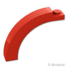 アーチ ハーフ 1 x 5 x 3 1/3 - カーブトップ：[Red / レッド]