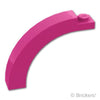 アーチ ハーフ 1 x 5 x 3 1/3 - カーブトップ：[Magenta / マゼンタ]