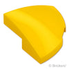 スロープ カーブ コーナー 2 x 2 x 2/3 - ラウンド：[Yellow / イエロー]