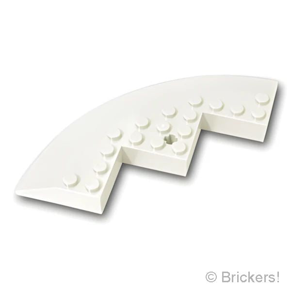 LEGOR パーツ 6010451/6284048/6360788 ブロック ラウンド コーナー 10 x 10 - スロープ 33°ファセット：[White / ホワイト] 58846-001 の商品ページ｜レゴRパーツ バラ売りのブリッカーズ