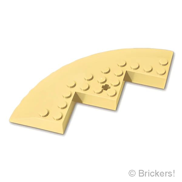 LEGOR パーツ 6310951/6522857 ブロック ラウンド コーナー 10 x 10 - スロープ 33°ファセット：[Tan / タン] 58846-005 の商品ページ｜レゴRパーツ バラ売りのブリッカーズ