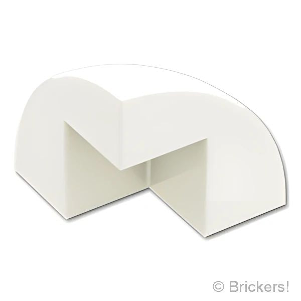 LEGOR パーツ 6556056 ラウンド コーナー ブロック 2 x 2 x 1 2/3 - ドームトップ：[White / ホワイト] 5906-001