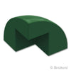ブロック ラウンド コーナー 2 x 2 x 1 2/3 - ドームトップ：[Dark Green / ダークグリーン]