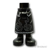 ミニドール レッグ- ロングスカートに黒いブーツ：[Black / ブラック]