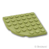 プレート ラウンド コーナー 6 x 6：[Olive Green / オリーブグリーン]