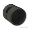 ホイール 11mm x 12mm - 小軸穴：[Black / ブラック]