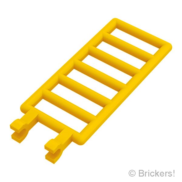 LEGO® パーツ 4106809/4240376/602024/6070784 バー 7 x 3 - 2クリップ / はしご：[Yellow / イエロー] 6020-024 