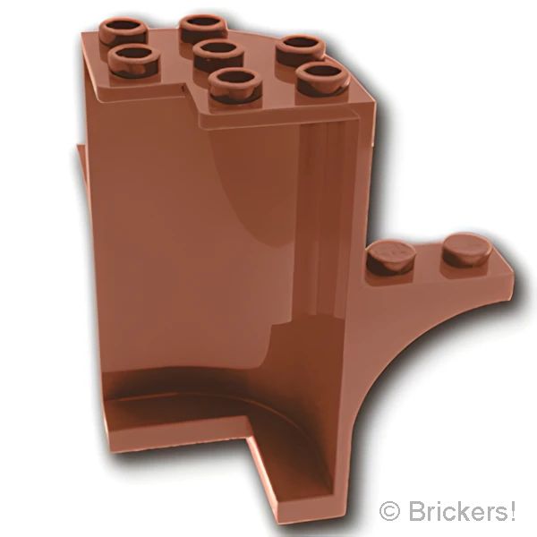 LEGOR パーツ 6276850 シリンダー クォーター 3 x 3 x 5 - 2アーチトップ：[Reddish Brown / ブラウン] 60373-192 の商品ページ｜レゴRパーツ バラ売りのブリッカーズ