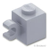 ブロック 1 x 1 - 水平クリップ：[Light Bluish Gray / グレー]
