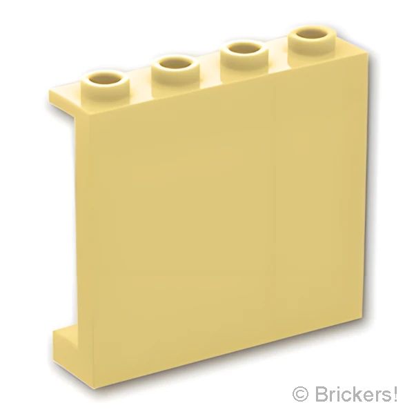 LEGOR パーツ 6146877 パネル 1 x 4 x 3 - サイドサポート：[Tan / タン] 60581-005 の商品ページ｜レゴRパーツ バラ売りのブリッカーズ