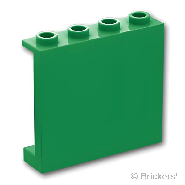 LEGOR パーツ 6032918 パネル 1 x 4 x 3 - サイドサポート：[Green / グリーン] 60581-028 の商品ページ｜レゴRパーツ バラ売りのブリッカーズ