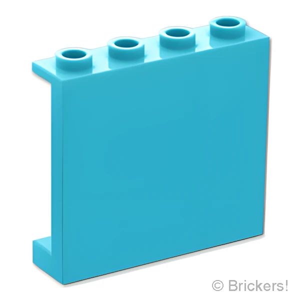 LEGOR パーツ 6509004 パネル 1 x 4 x 3 - サイドサポート：[Md,Azure / ミディアムアズール] 60581-156 の商品ページ｜レゴRパーツ バラ売りのブリッカーズ