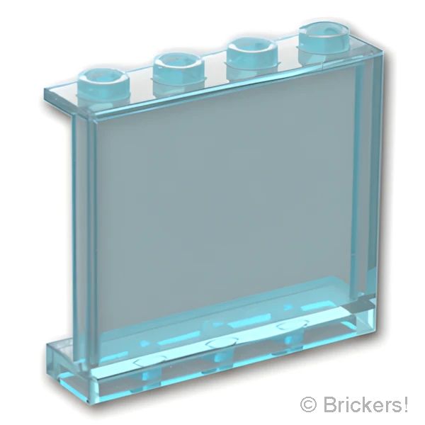 LEGOR パーツ 6327952/6514159 パネル 1 x 4 x 3 - サイドサポート：[Satin Tr - Lt Blue / サテントランスライトブルー] 60581-362 の商品ページ｜レゴRパーツ バラ売りのブリッカーズ