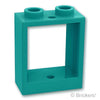 ウィンドウ 1 x 2 x 2 - フラットフロント：[Dark Turquoise / ダークターコイズ]