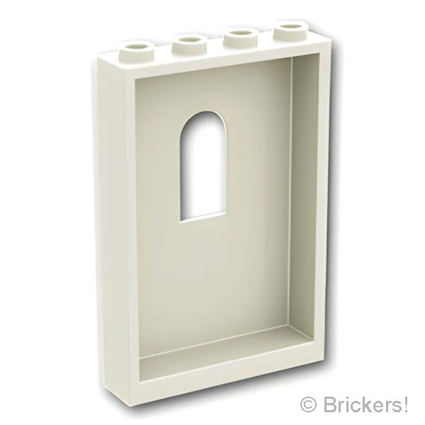 LEGOR パーツ 4538625/6252377/6336553 ウォール パネル 1 x 4 x 6 - 窓付き：[White / ホワイト] 60808-001 の商品ページ｜レゴRパーツ バラ売りのブリッカーズ