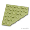 ウェッジ プレート 6 x 6 - コーナー：[Olive Green / オリーブグリーン]