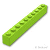 ブロック 1 x 10：[Lime / ライム]