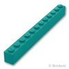 ブロック 1 x 12：[Dark Turquoise / ダークターコイズ]