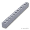 ブロック 1 x 12：[Light Bluish Gray / グレー]