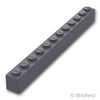 ブロック 1 x 12：[Dark Bluish Gray / ダークグレー]