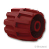 ホイール ハード プラスチック 22mm x 24mm - スモール / ピンホール：[Dark Red / ダークレッド]