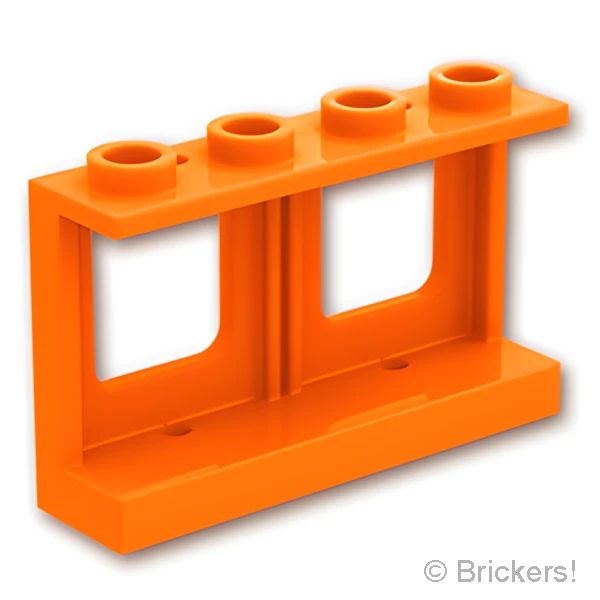 LEGO® パーツ 6065218/6220700 ウィンドウ 1 x 4 x 2 - 飛行機：[Orange / オレンジ] 61345-106 の商品ページ｜レゴRパーツ バラ売りのブリッカーズ