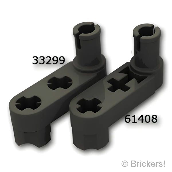 LEGOR パーツ 6313520 テクニック リフトアーム 薄型 1 x 3 - クランク / ピン：[Black / ブラック] 61408-026 の商品ページ｜レゴRパーツ バラ売りのブリッカーズ