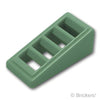 スロープ 18° 2 x 1 x 2/3 - グリル：[Sand Green / サンドグリーン]