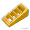 スロープ 18° 2 x 1 x 2/3 - グリル：[MetallicGold / メタリックゴールド]