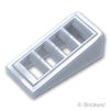 スロープ 18° 2 x 1 x 2/3 - グリル：[MetallicSilver / メタリックシルバー]