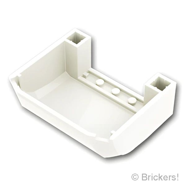 LEGOR パーツ 4518575/6210111 ウィンドスクリーン カーブトップ 5 x 6 x 2：[White / ホワイト] 61484-001 の商品ページ｜レゴRパーツ バラ売りのブリッカーズ