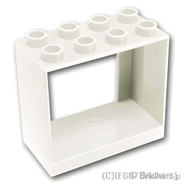 LEGOR パーツ 4622476/6135524 デュプロ ドア フレーム 2 x 4 x 3：[White / ホワイト] 61649-001 の商品ページ｜レゴRパーツ バラ売りのブリッカーズ