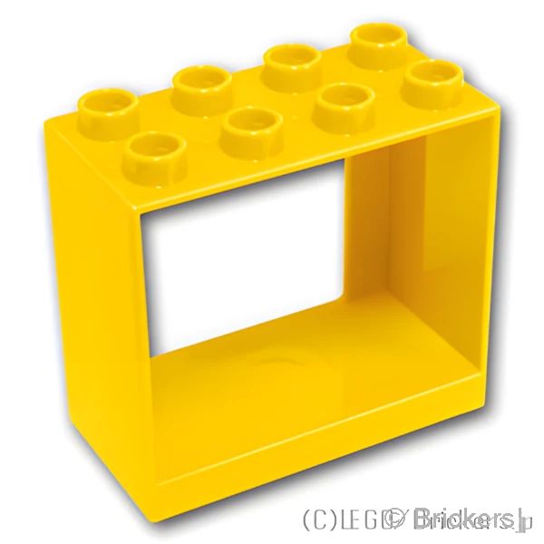 LEGOR パーツ 4595171 デュプロ ドア フレーム 2 x 4 x 3：[Yellow / イエロー] 61649-024 の商品ページ｜レゴRパーツ バラ売りのブリッカーズ