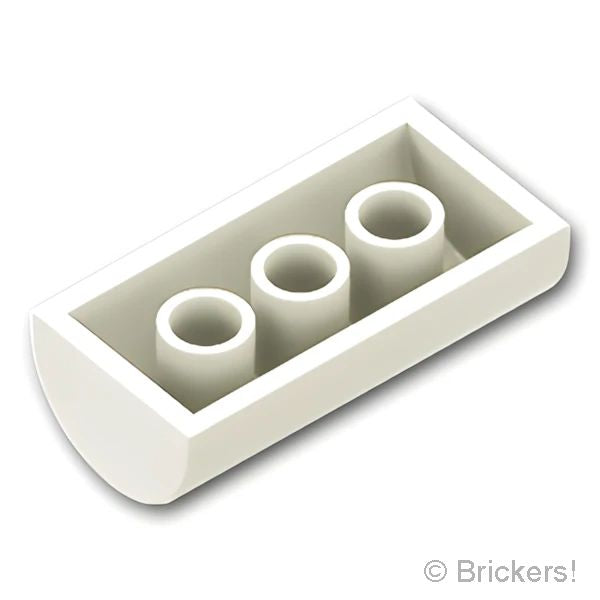 LEGOR パーツ - スロープ カーブ ダブル 2 x 4：[White / ホワイト] 6192-001 の商品ページ｜レゴRパーツ バラ売りのブリッカーズ