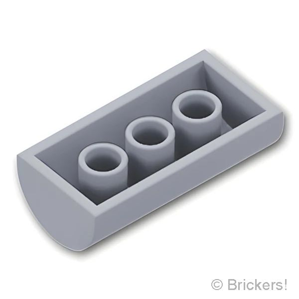 LEGO® パーツ - スロープ カーブ ダブル 2 x 4：[Light Bluish Gray / グレー] 6192-194 の商品ページ｜レゴRパーツ バラ売りのブリッカーズ