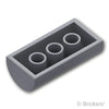 スロープ カーブ ダブル 2 x 4：[Dark Bluish Gray / ダークグレー]