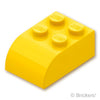 スロープ カーブ 3 x 2 - 4スタッド：[Yellow / イエロー]