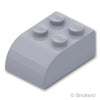 スロープ カーブ 3 x 2 - 4スタッド：[Light Bluish Gray / グレー]