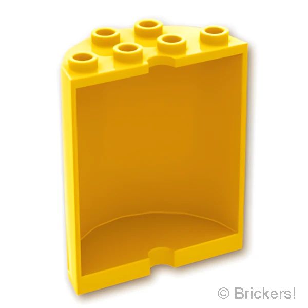 LEGOR パーツ 4107077/4550074 シリンダー ハーフ 2 x 4 x 4：[Yellow / イエロー] 6259-024 の商品ページ｜レゴRパーツ バラ売りのブリッカーズ
