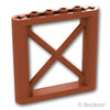 サポート 1 x 6 x 5 - 四角桁：[Reddish Brown / ブラウン]