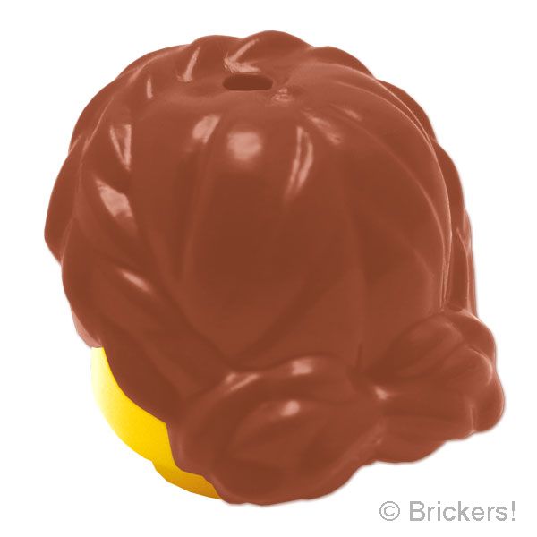 LEGO® パーツ 4547859/4647892/6240205 ミニフィグ ヘア - 編みこみシニヨン：[Reddish Brown / ブラウン] 64807-192 の商品ページ｜レゴRパーツ バラ売りのブリッカーズ